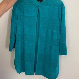 EUC! Misook teal sweater/jacket